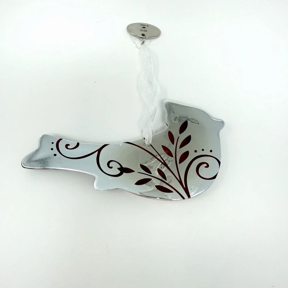 Hallmark Keepsake Cardinal Red Glass Bird Ornament  2012 MIB